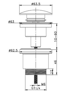 Донный клапан для раковины Raglo R600.01.08 белый